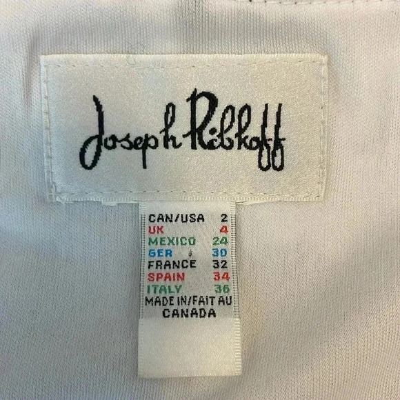 Joseph Ribkoff black and white floral skater dress size 2 - Picture 5 of 6